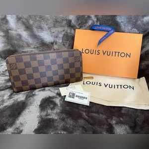 AUTH LV Zippy Wallet DE Rose Ballerine